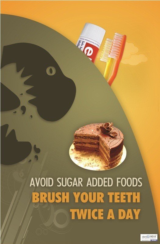 Poster English Avoid Sugar Added Foods - 006 - Libral Traders