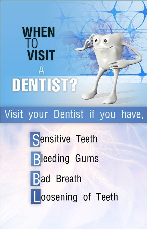 Poster English When to Visit A Dentist - 013 - Libral Traders