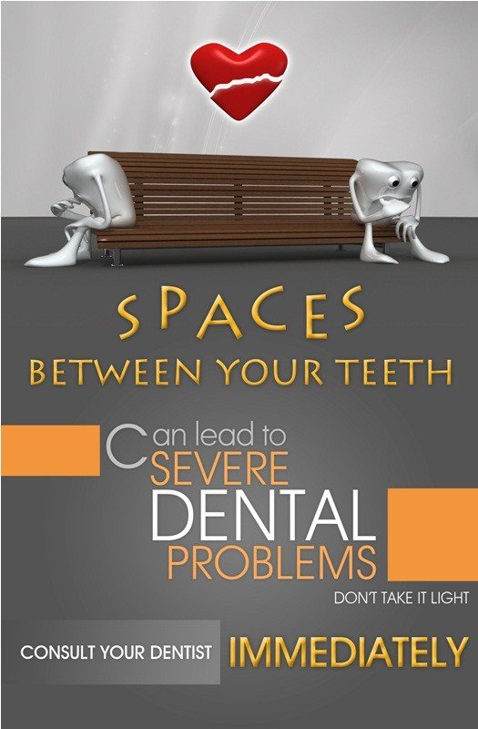 Poster English Spaces Between your Teeth - 047 - Libral Traders