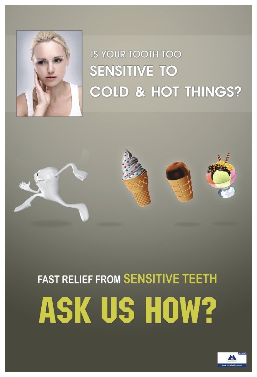 Poster English Is your tooth too Sensitive - 060 - Libral Traders