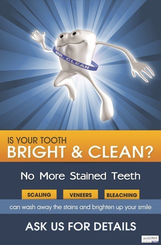 Poster English Is Your Teeth Bright & Clean - 067 - Libral Traders