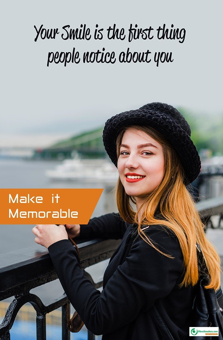 Poster English Your smile is the first thing people notice about you - 099 - Libral Traders