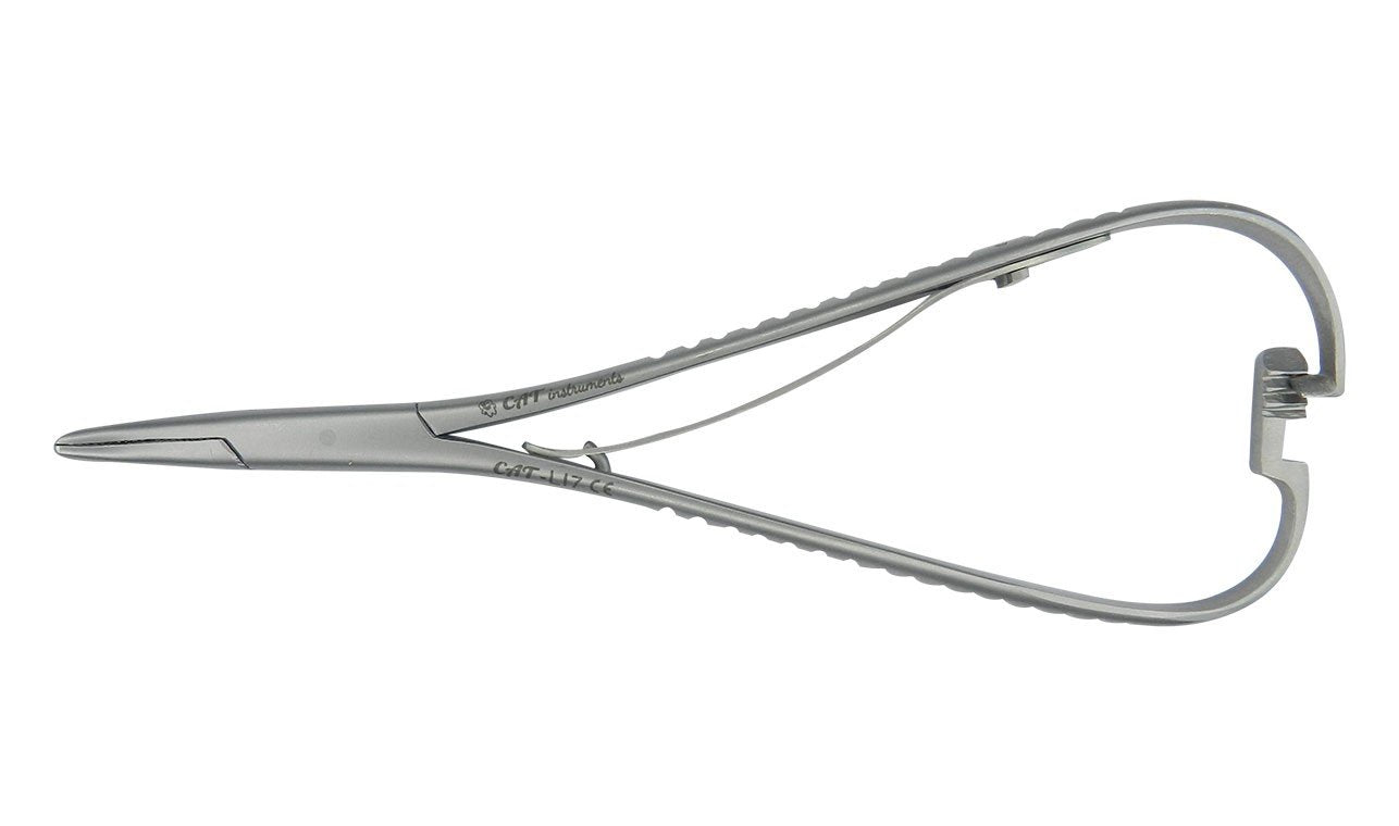 CAT Lingual Pliers Mathieu Needle Holder Curved - Libral Traders