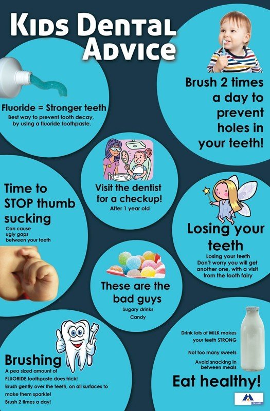 Poster English Kids Dental Advise - 081 - Libral Traders