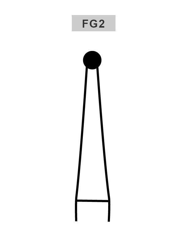 Strauss Carbide Round FG Bur # 2 10/pk - FG2 - Libral Traders