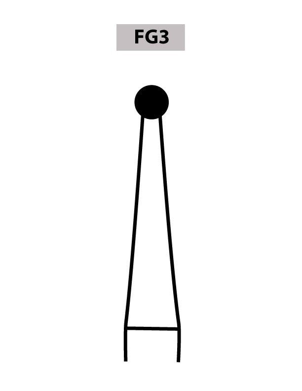 Strauss Carbide Round FG Bur # 3 10/pk - FG3 - Libral Traders