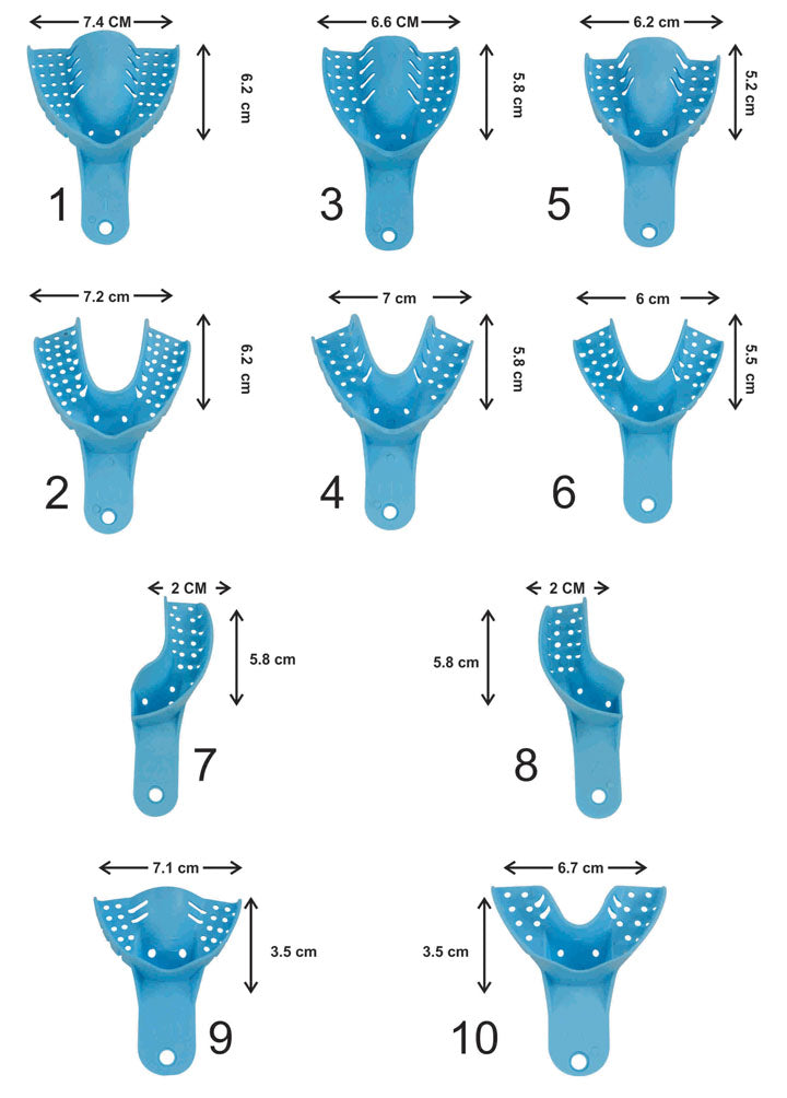 LD Venus Dental Eco Autoclavable Impression Tray Set Of 5 Pairs - Libral Traders