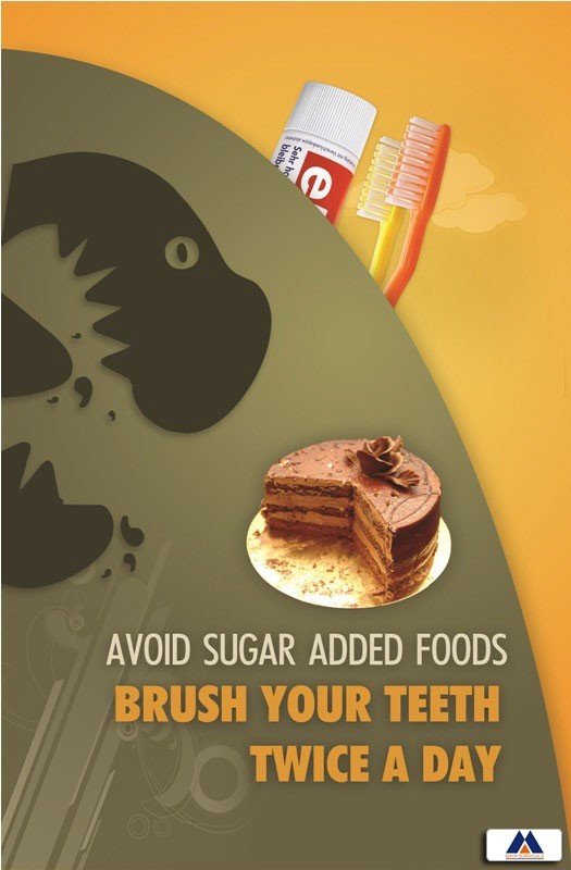 Poster English Avoid Sugar Added Foods - 006 - Libral Traders