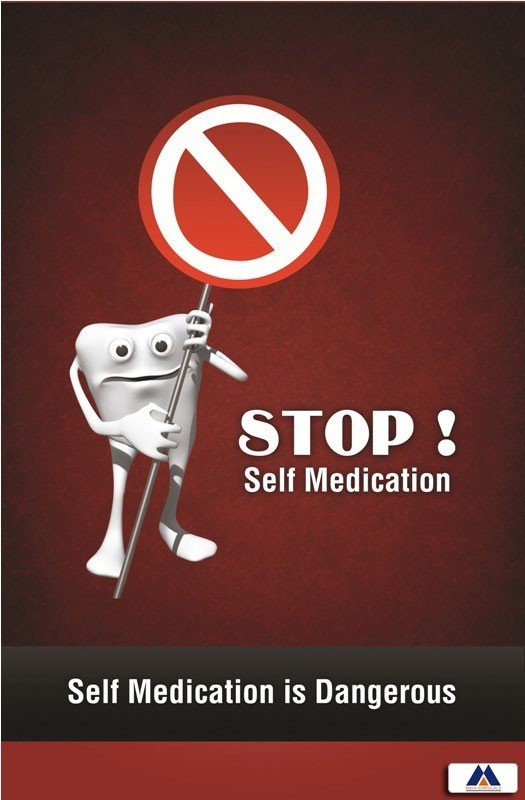Poster English Stop Self Medication - 017 - Libral Traders
