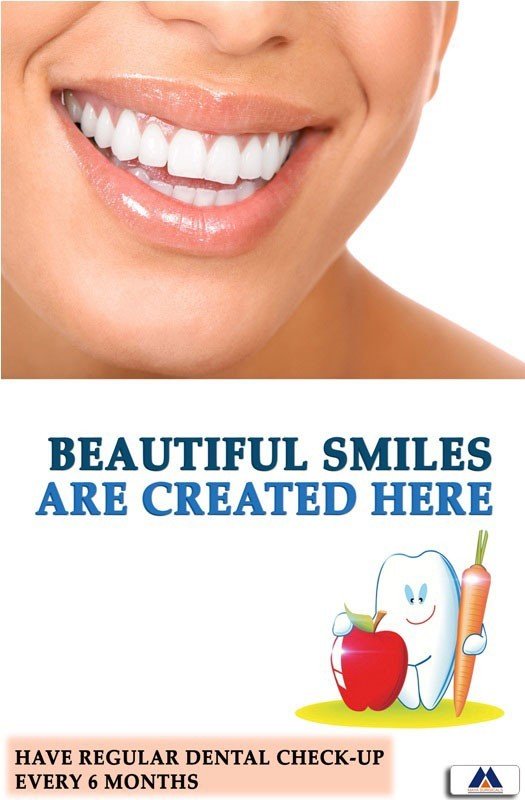 Poster English Beautiful Smiles are Created Here - Libral Traders
