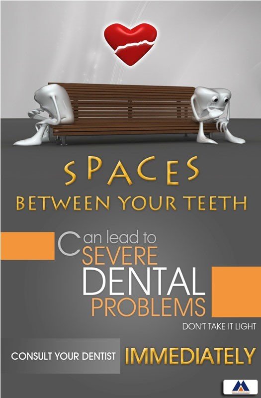 Poster English Spaces Between your Teeth - 047 - Libral Traders
