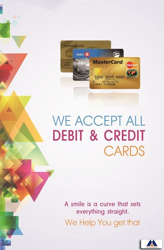 Poster English Debit & Credit Cards accepted - 056 - Libral Traders