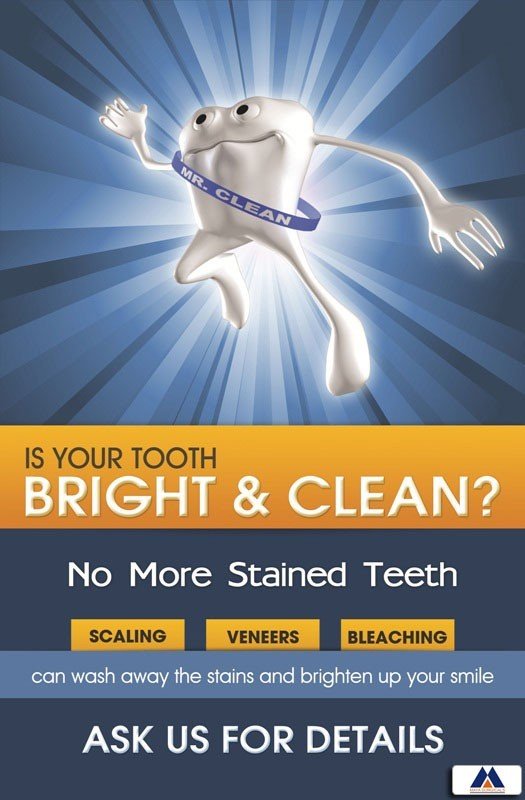 Poster English Is Your Teeth Bright & Clean - 067 - Libral Traders