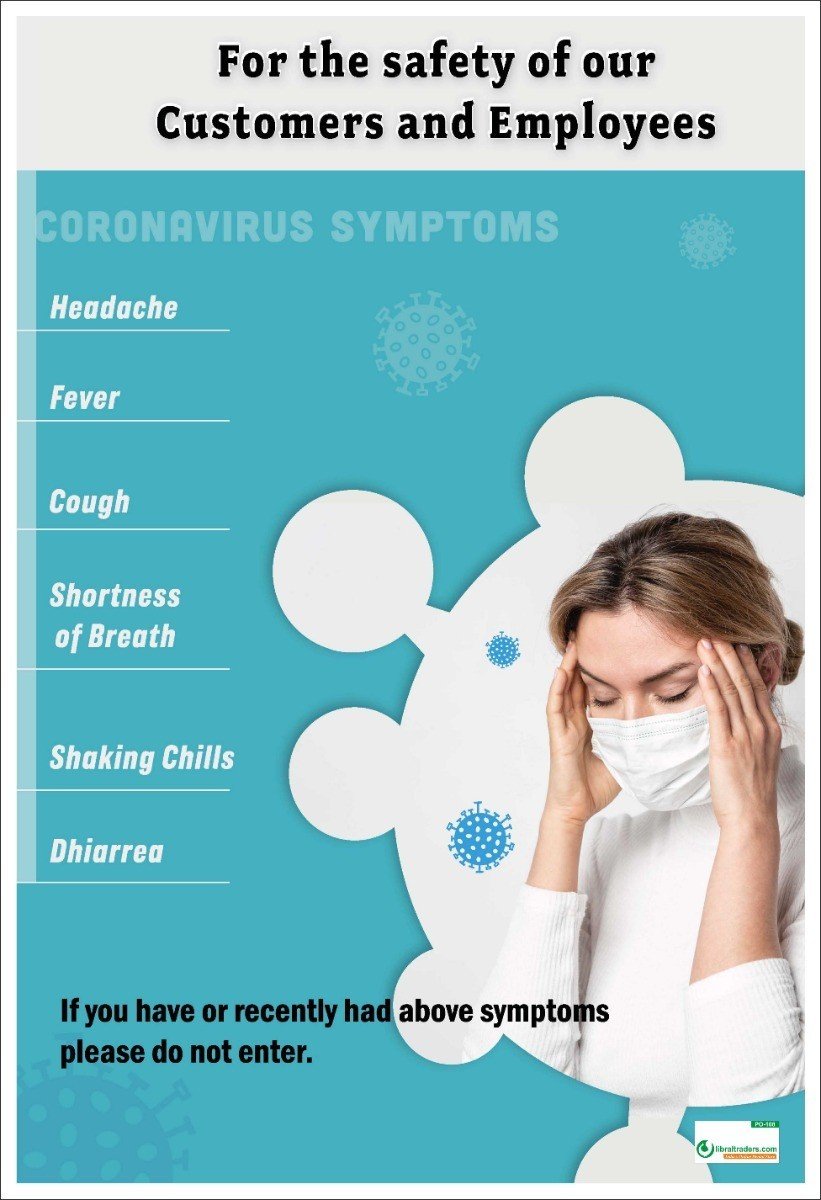 Poster English Safety of Our Customers (COVID-19) - 108 - Libral Traders