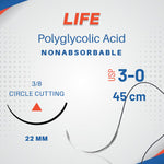 Life Polyglycolic Acid (PGA) Needled Suture - N2401 - Libral Traders