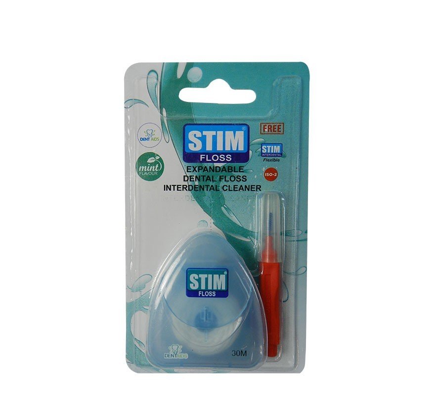 Stim Mint Flavour Dental Floss 30 Mts 1/pk - Stim-Floss - Libral Traders