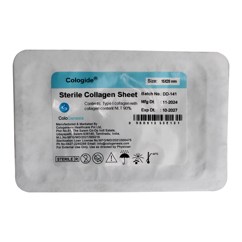 Cologenesis Colo Gide GTR Membrane Sterile Collagen Sheet - Libral Traders