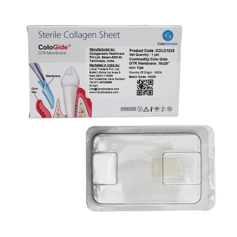 Cologenesis Colo Gide GTR Membrane Sterile Collagen Sheet - Libral Traders