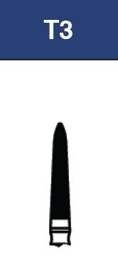 Strauss FG Diamond Burs Gingival Curettage 018 6/pk - T3 - Libral Traders