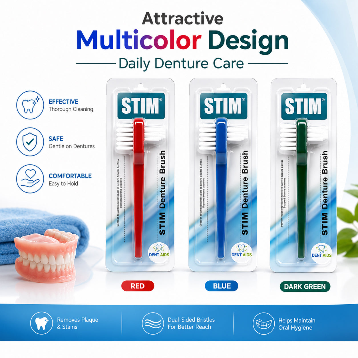 STIM Denture Brush
