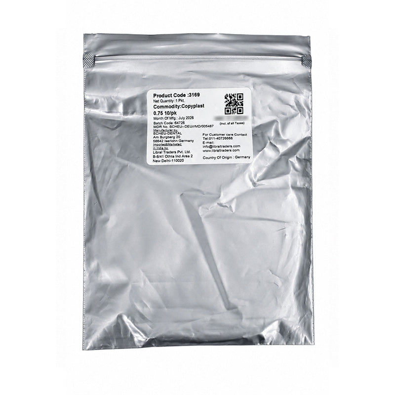 Scheu Copyplast 125mm dental bandage by Scheu-Dental, showing a close-up of the sterile, flexible medical dressing.