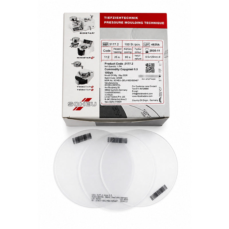 Scheu-Dental Copyplast 125 mm dental impression material strip on white background