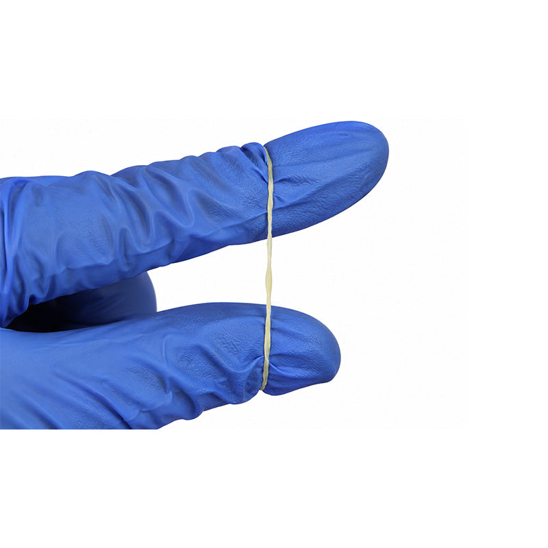 TP Orthodontics Plain Latex Tooth Colour Elastics for braces, shown in natural white, used for orthodontic treatment.