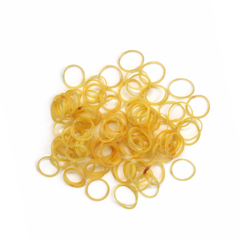 Captain Orthodontics Captain Ortho Tooth Colour Elastics in assorted colors, displayed on a white background.