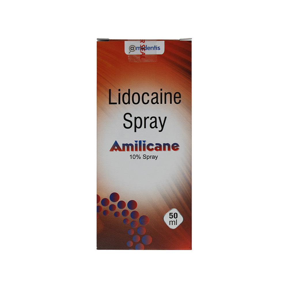 Amidentis Amilicane 10% Lidocaine IP 100 mg Topical Anesthetic Spray