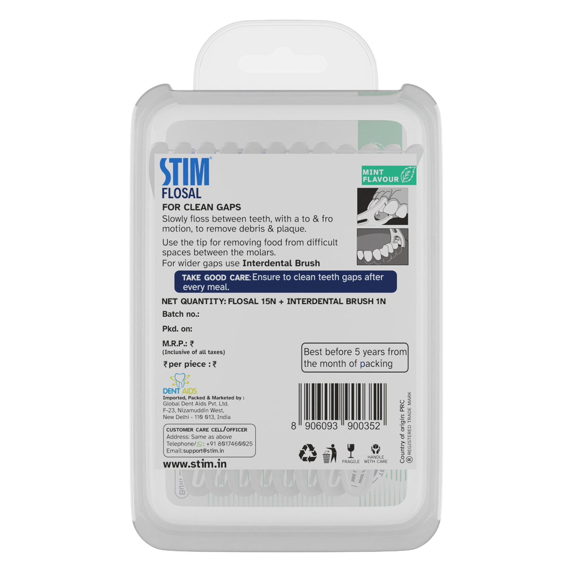 STIM Flosal - Pick and Floss - Right Angle