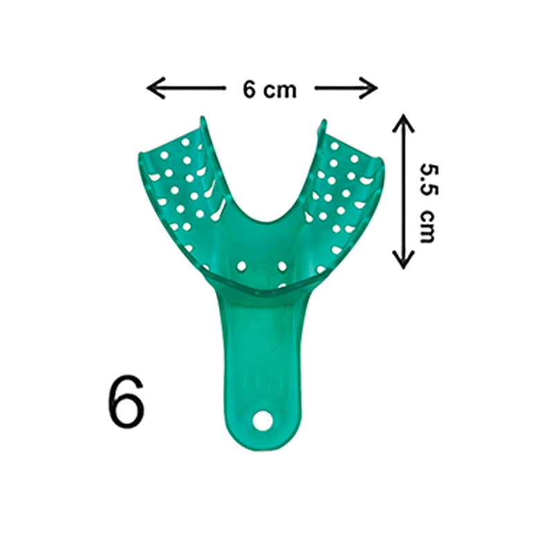 LD Venus Premium Dental Autoclavable Impression Tray for dental impressions, shown in a close-up view.