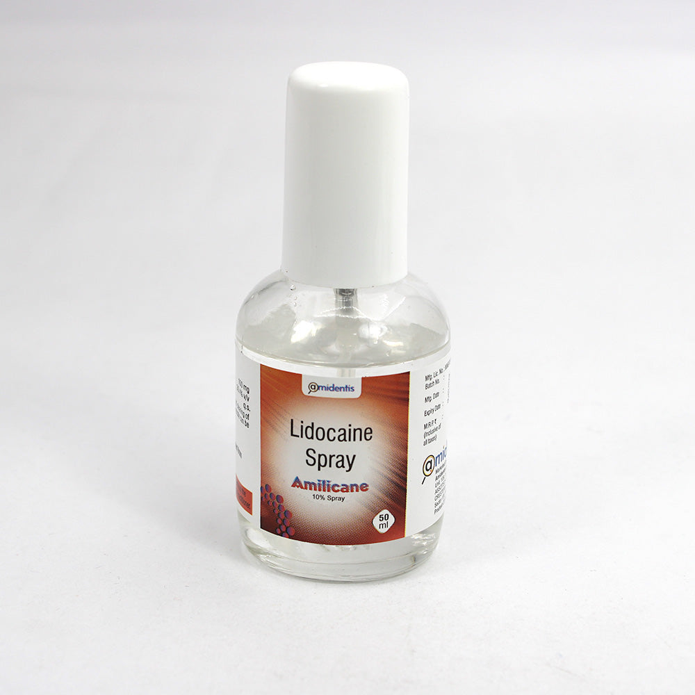 Amidentis Amilicane 10% Lidocaine IP 100 mg Topical Anesthetic Spray