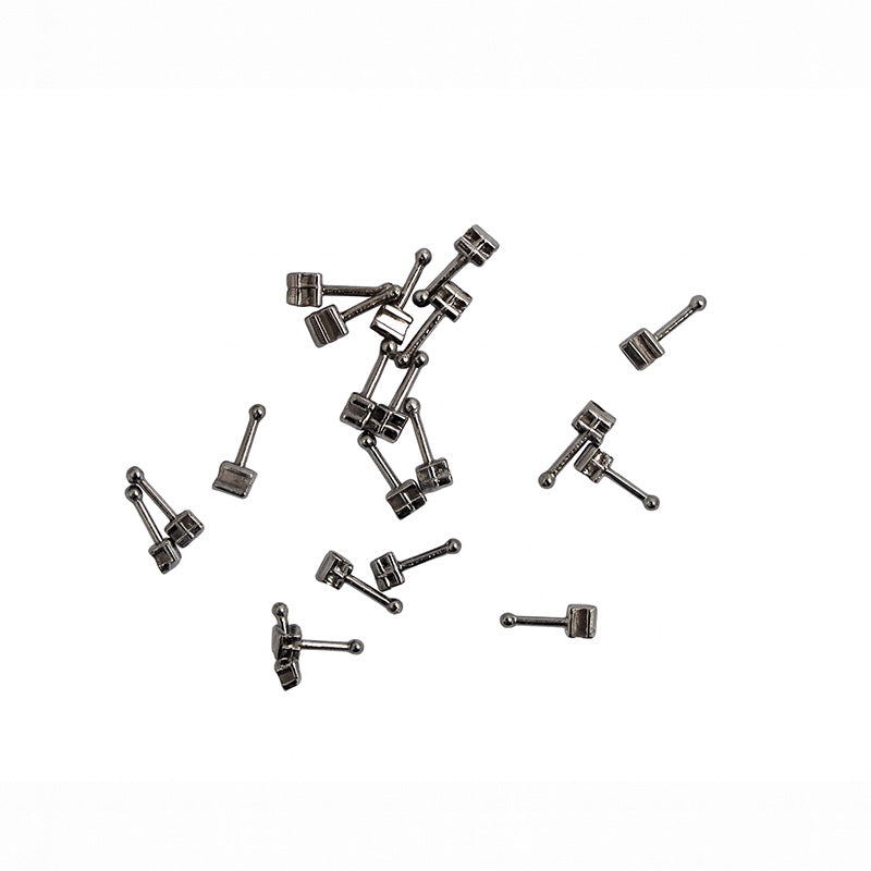 Weldable OrthoClassic Crimpable Hooks for orthodontic applications, shown in a close-up image with metal hooks and dental settings.