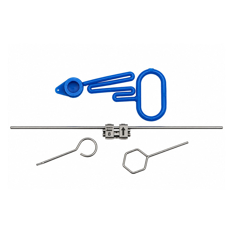 Leone Hyrex Rapid Expander Screw used in dental procedures, showing a close-up of the screw with its threading and packaging.