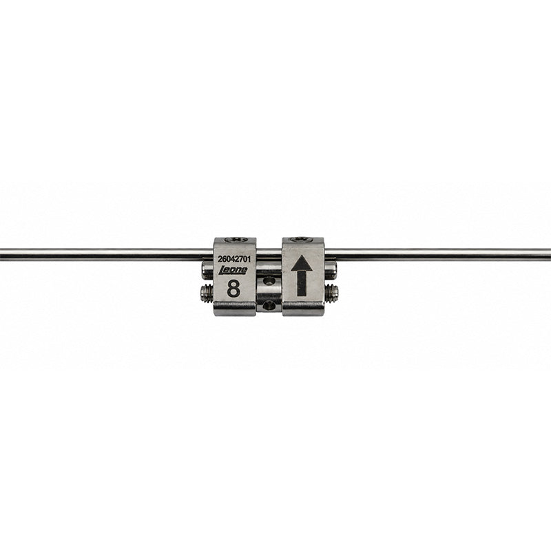 Leone Hyrex Rapid Expander Screw in metal, showing the threaded design and expansion mechanism for orthodontic use.
