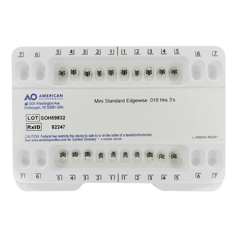 AO Mini Master Standard Edgewise Brackets - Libral Traders