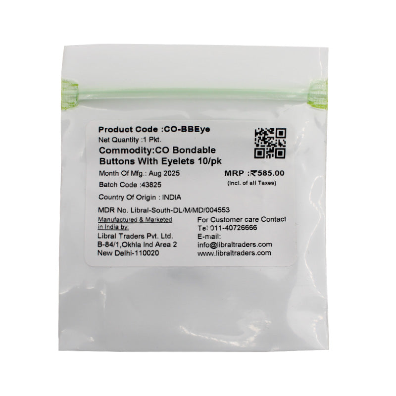 Captain Bondable Buttons With Eyelets - Libral Traders