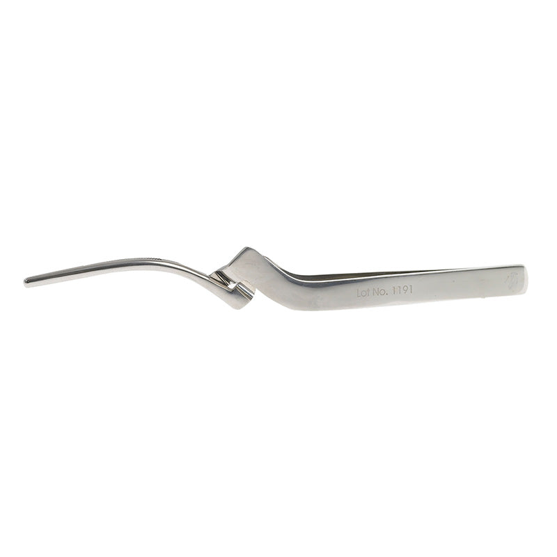 Bausch articulating paper forceps curved dental instrument used for handling articulating paper in dental procedures