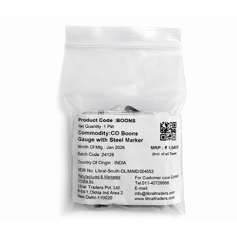 Captain Orthodontics Boons Gauge bracket positioning gauge with steel marker for precise orthodontic adjustments, shown in the image.