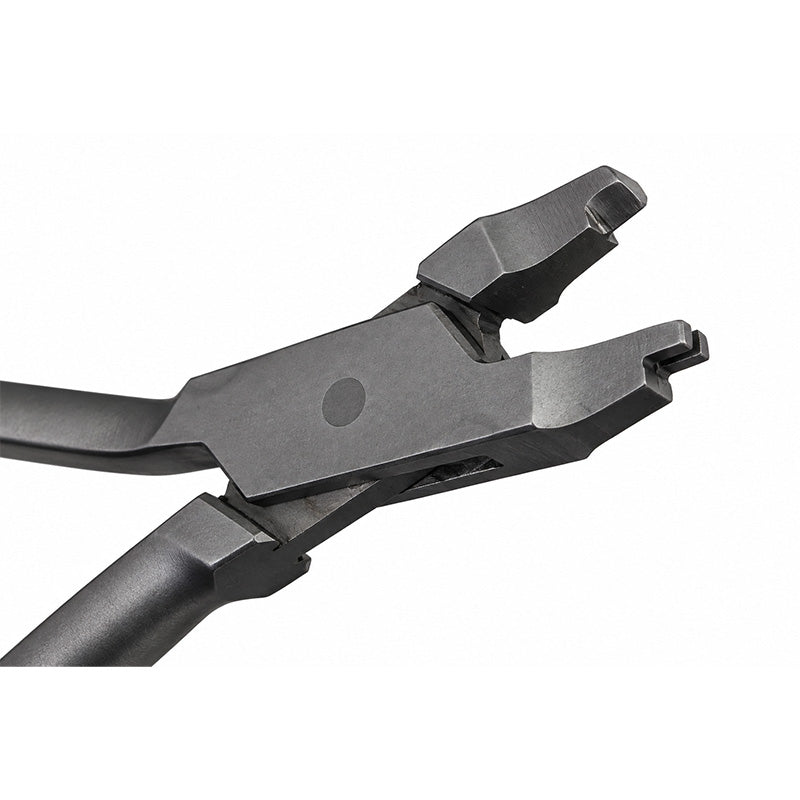 CAT Instruments CAT Hook Crimping Curved Plier for utility tasks, featuring ergonomic handles and precision crimping jaws.