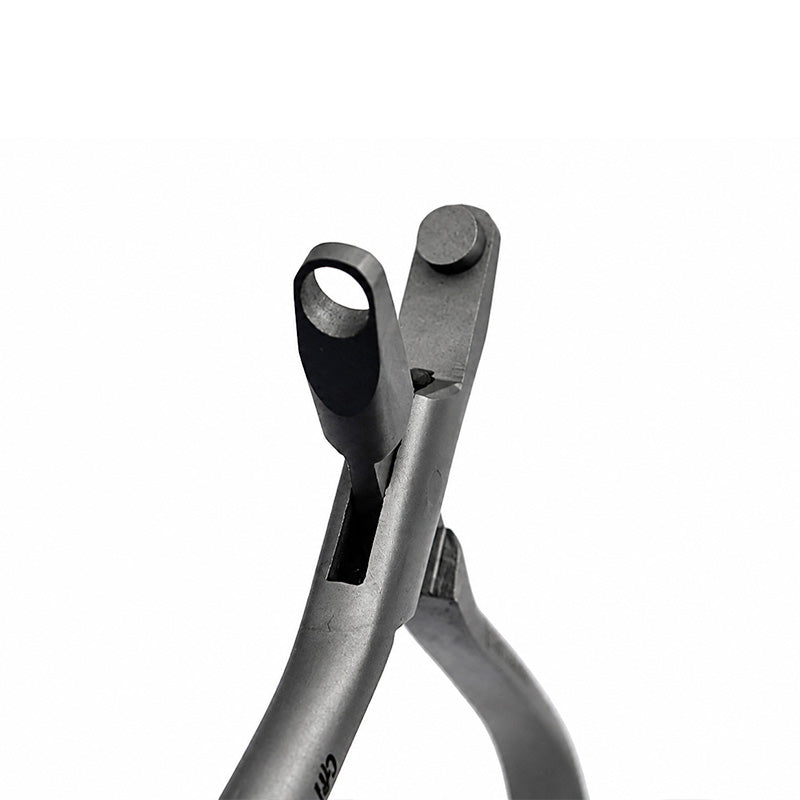 CAT Instruments CAT Hole Punch Aligner Pliers for clear aligners, showing the precision tool with ergonomic handles and punched aligner holes.