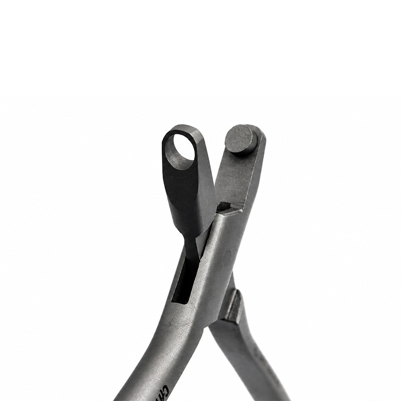 CAT Instruments CAT hole punch aligner plier for clear aligners, showing precision plier for dental orthodontic work.