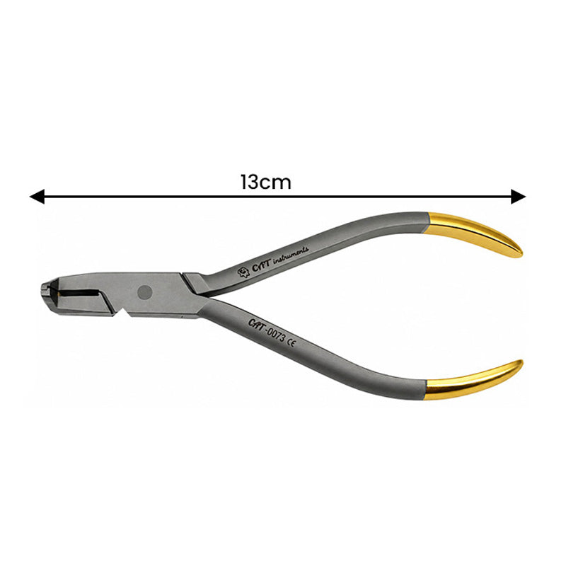 CAT Instruments CAT distal end cutter with safety hold, slim design, precision cutting tool for surgical or medical use.