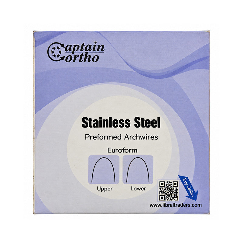 Captain Orthodontics stainless steel preformed orthodontic wire, Captain Ortho SS CSE12Uikwalaho