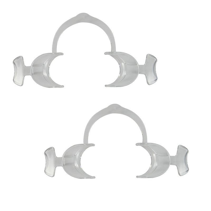 Captain Flexi Eco cheek and tongue retractors with wings, silver, lightweight, reusable orthodontic tools by Captain Orthodontics.