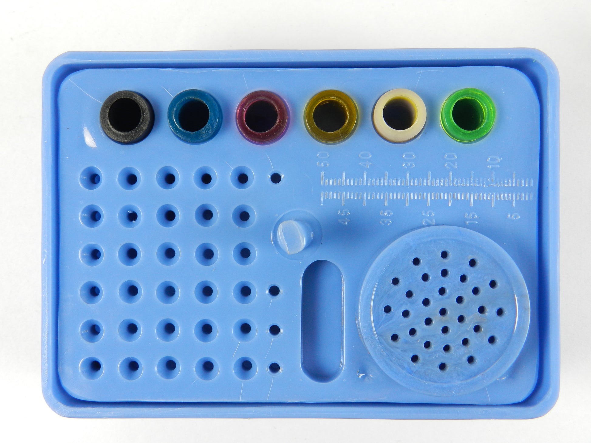 LD Endo Box autoclavable with 65 holes for bur storage, part of LD Dental Disposables endodontic bur accessories collection.