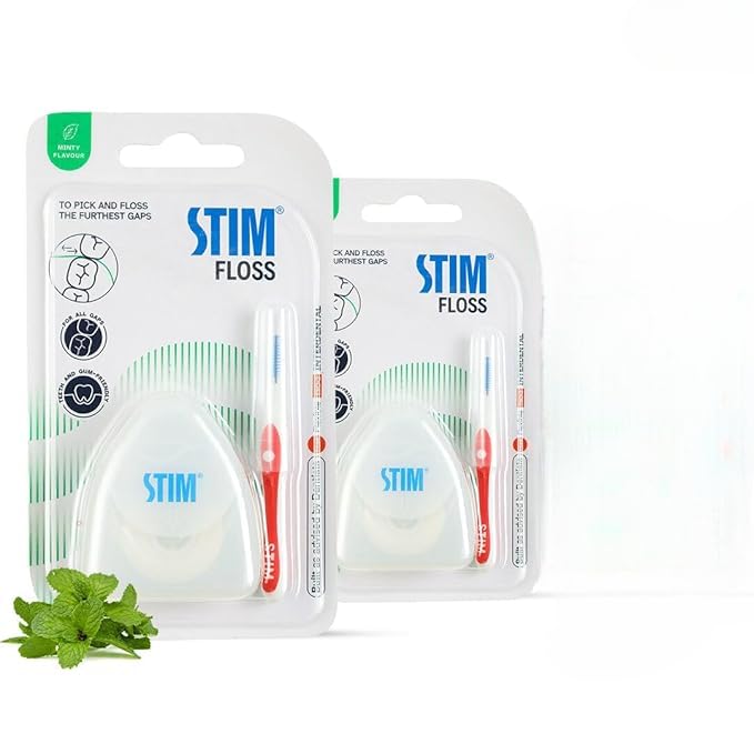 Stim Minty Flavour Dental Floss With Interdental Brush