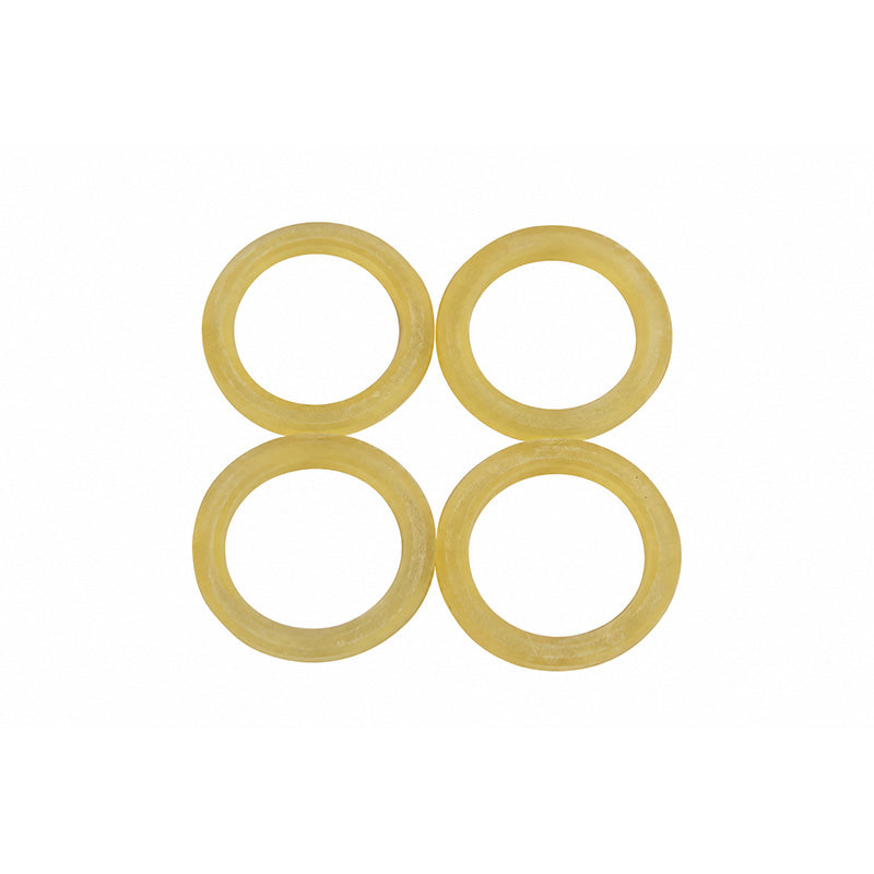 G&H Ortho latex elastics for orthodontic use, shown in a clear image with multiple elastic bands ready for dental treatment.