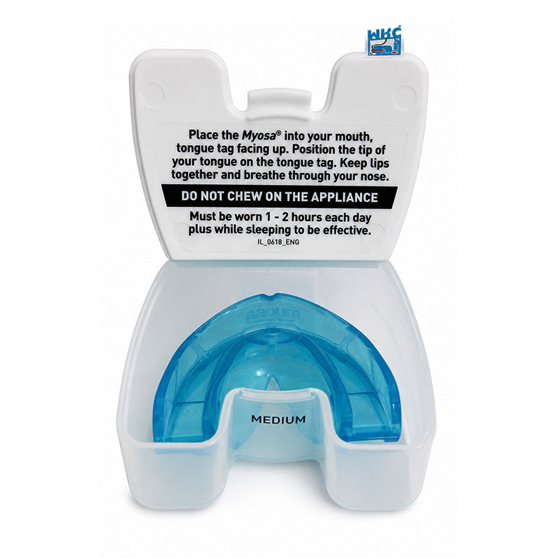 Myofunctional Research Co. MRC Myosa for Kids, trainer appliance and splint for oral therapy, shown in the image.