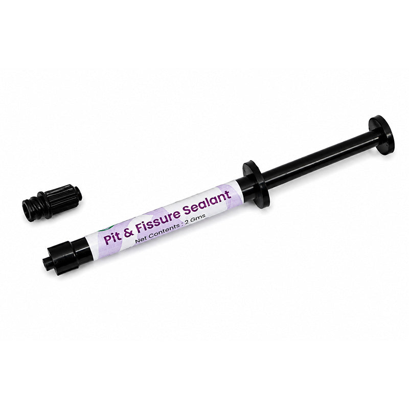 Libral Light Cure Pit and Fissure Sealant 2g tube used in preventive dentistry, shown in a dental setting.